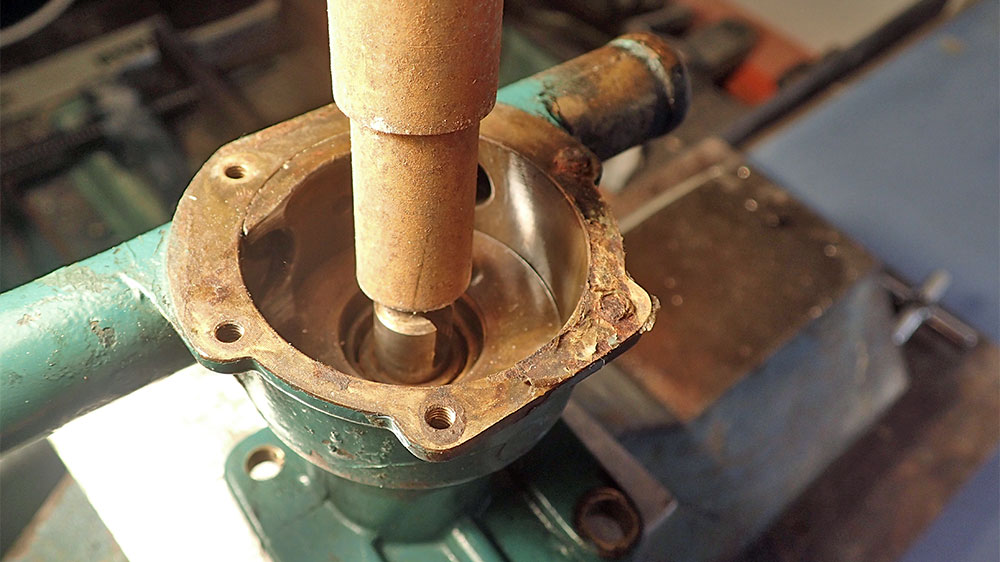 blauwasser_motor_wartung_seewasserpumpe_impellerpumpe_impeller_kugellager_rausdrücken
