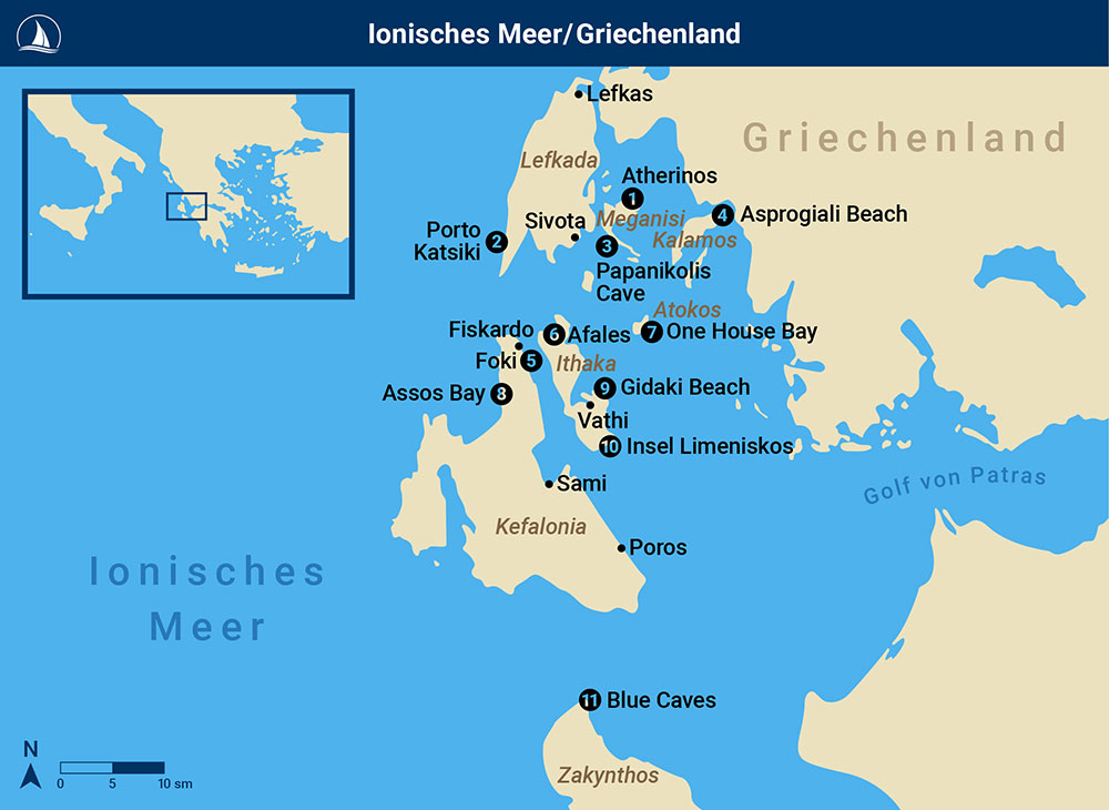 blauwasser_revierinformation_tipps_griechenland_ioniches_meer_karte