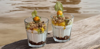 Rezept: Tropical Joghurt auf Keksboden